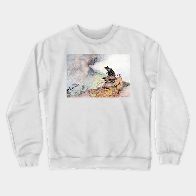 The Espousal of the Rat's Daughter - Warwick Goble Crewneck Sweatshirt by forgottenbeauty